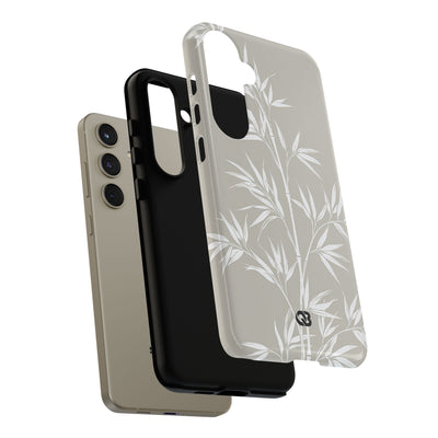 Beige Tough Phone Case for Samsung - Sandstone Bamboo Stalks