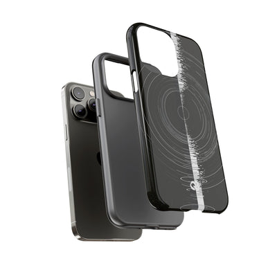 Black Tough Phone Case for iPhone - Obsidian Orbital Signal