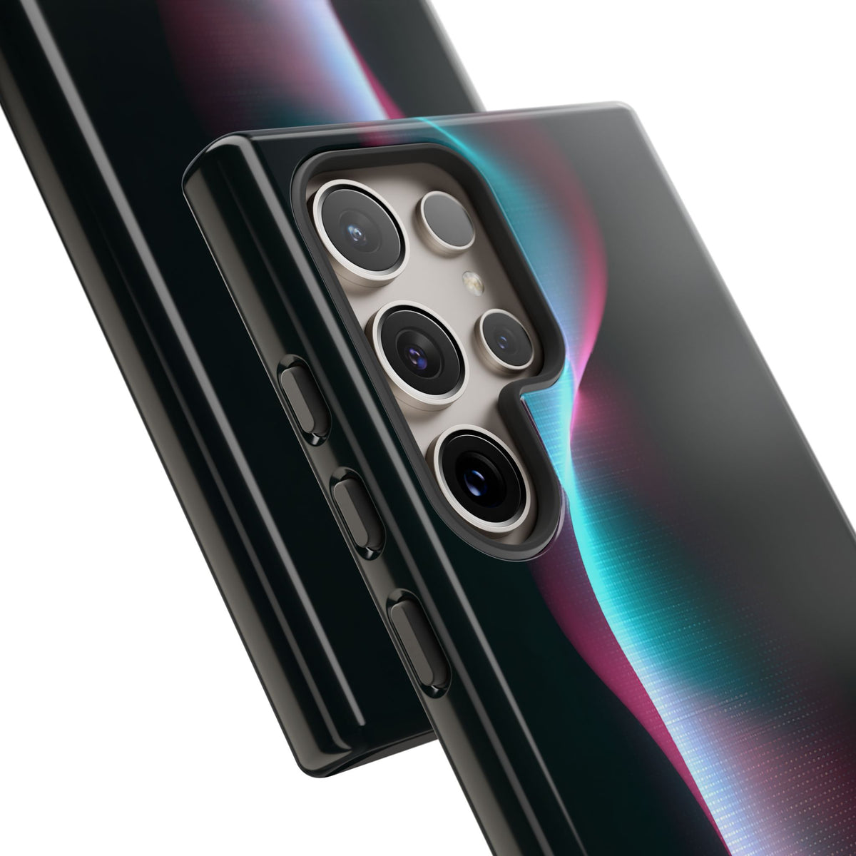 Neon Pixel Flow · Tough Phone Case for Samsung · Black