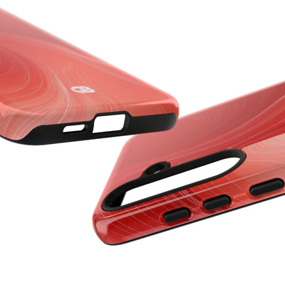 Crimson Contour · Tough Phone Case for Samsung · Red