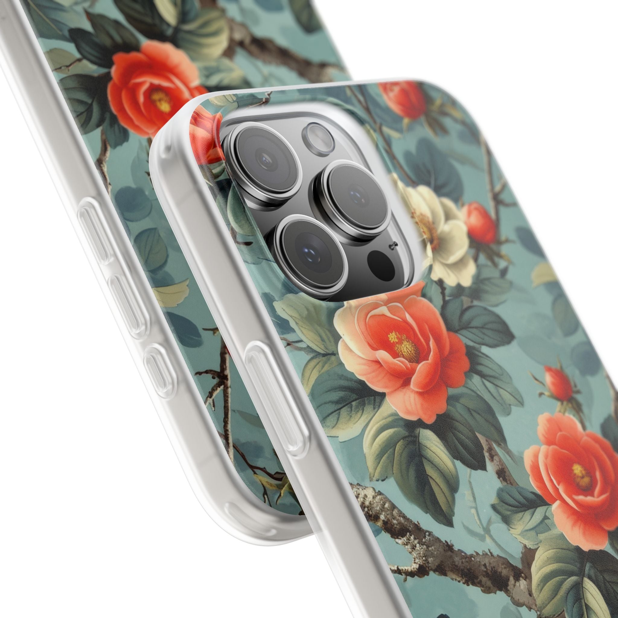 Coral Bloom iPhone 16 Pro Max Cover - Blød