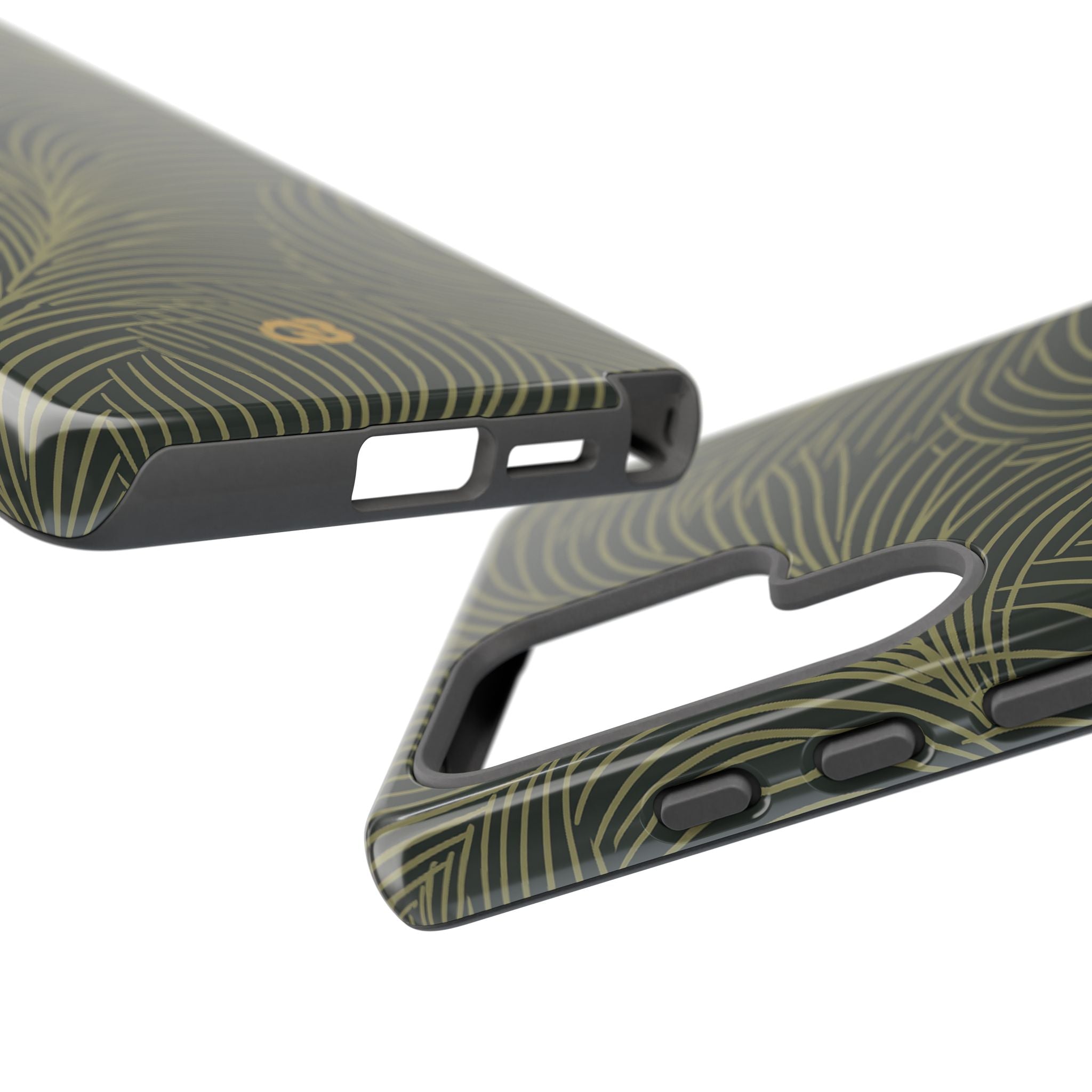 Green Tough Phone Case for Samsung - Dark Olive Plume