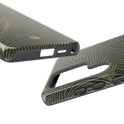 Green Tough Phone Case for Samsung - Dark Olive Plume