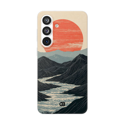 Beige Lite Phone Case for Samsung - Crimson Ridge Flow