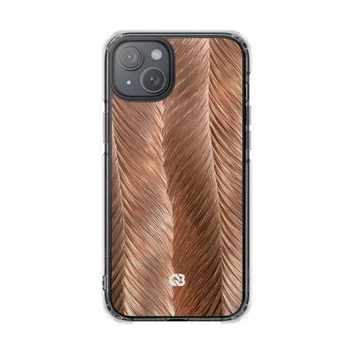 Rose Gold Weave · Clear Impact Magnetic Phone Case for iPhone · Brown