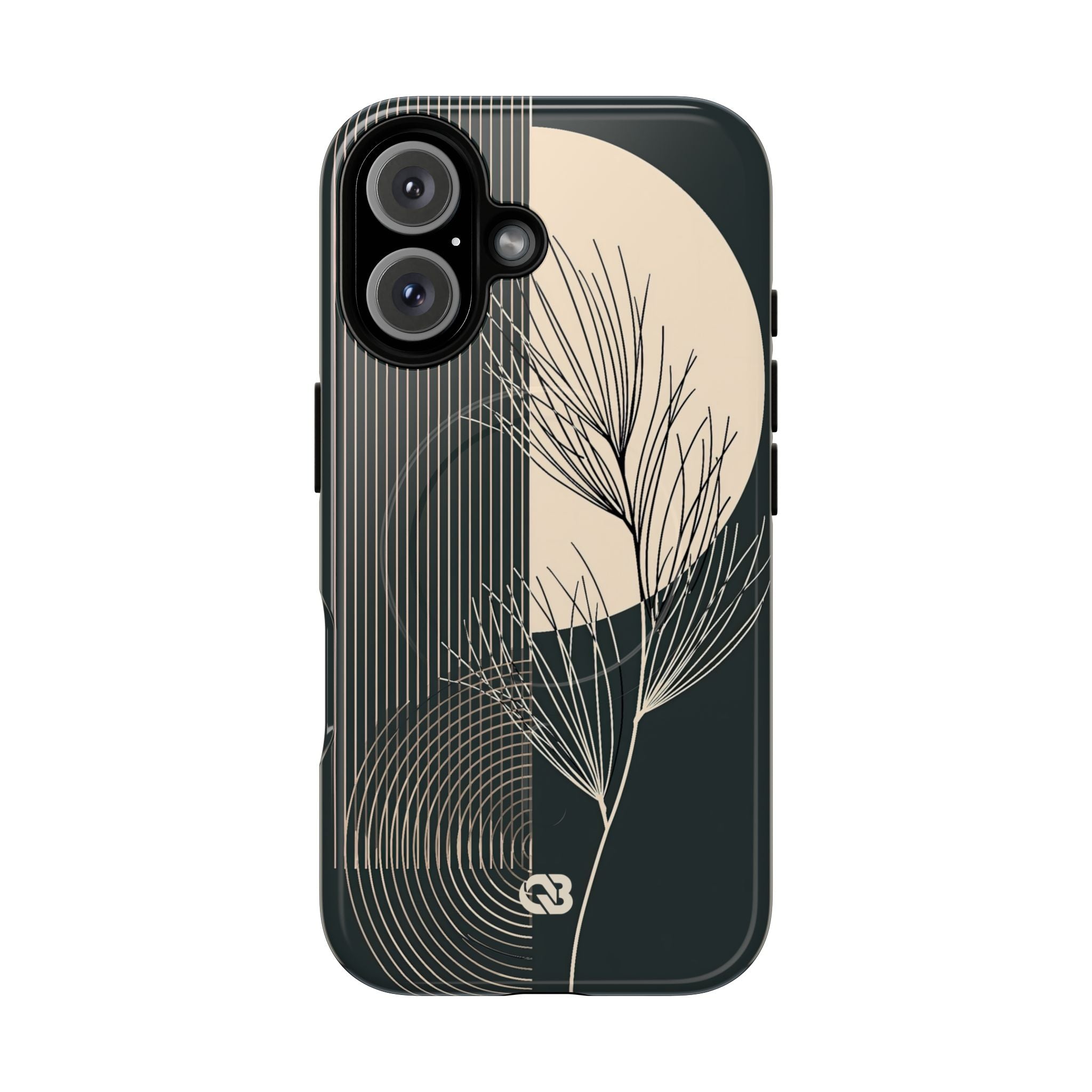 Black Tough 2.0 Magsafe Phone Case for iPhone - Obsidian Sand Willow