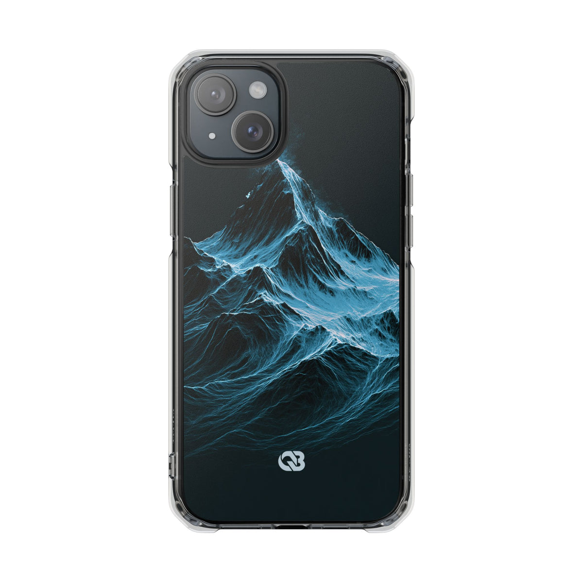 Nordic Frost Peak · Clear Impact Magnetic Phone Case for iPhone · Blue
