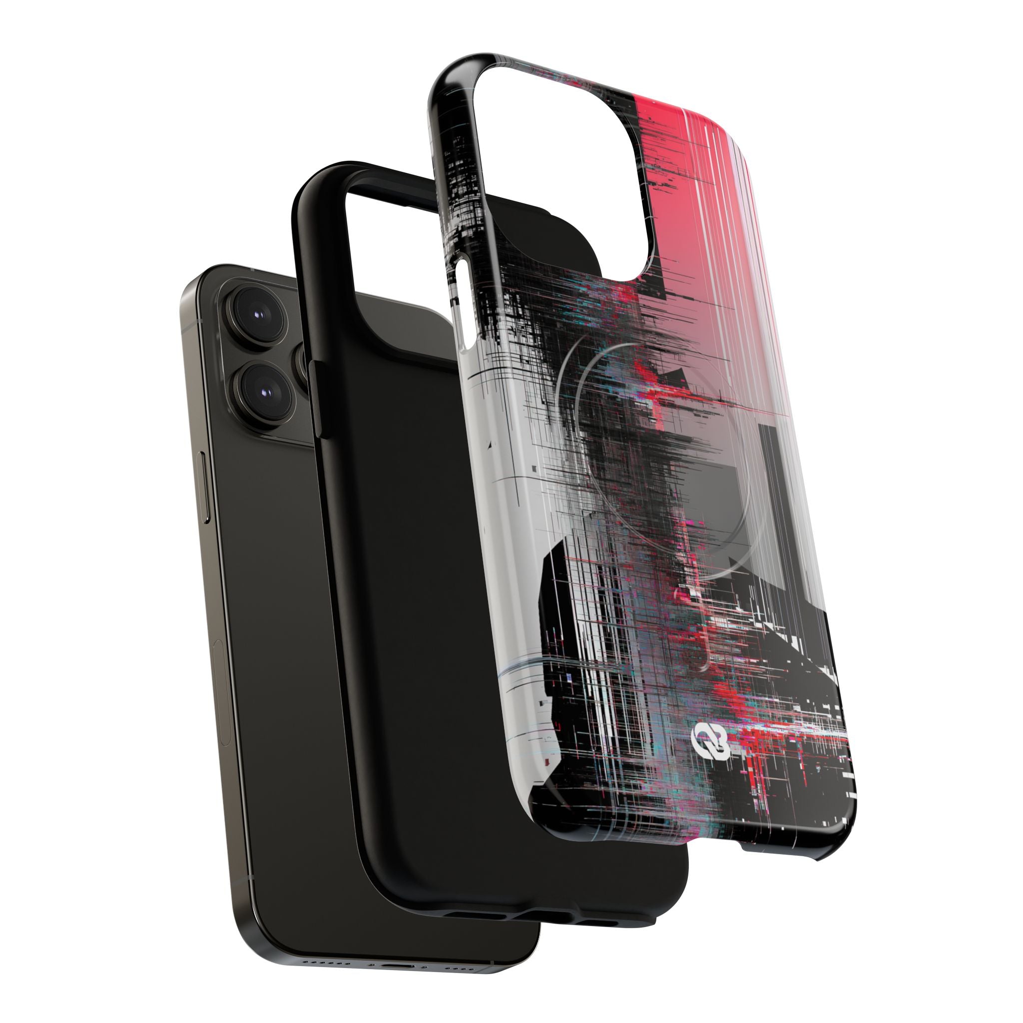 Black Tough 2.0 Magsafe Phone Case for iPhone - Crimson Data Leak