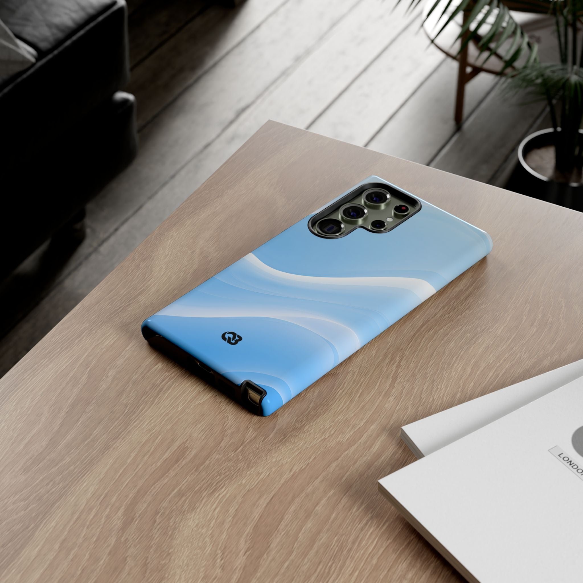 Blue Tough Phone Case for Samsung - Glacial Blue Silk