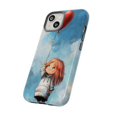 Crimson Heart Sky · Tough Phone Case for iPhone