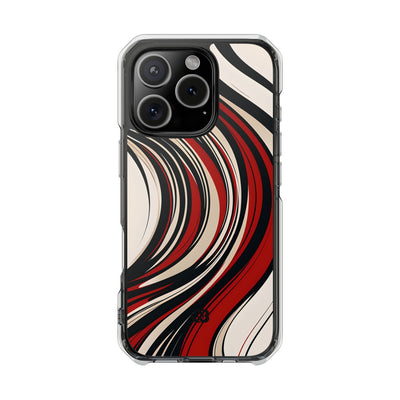 Karmesin Fluss Wellen · Impact Handyhülle für iPhone · Magsafe