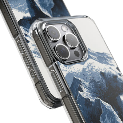Fjord Summit Bear · Clear Impact Magnetic Phone Case for iPhone · Blue