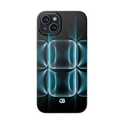 Translucent Cyber Grid · Lite Phone Case for iPhone ·  Teal