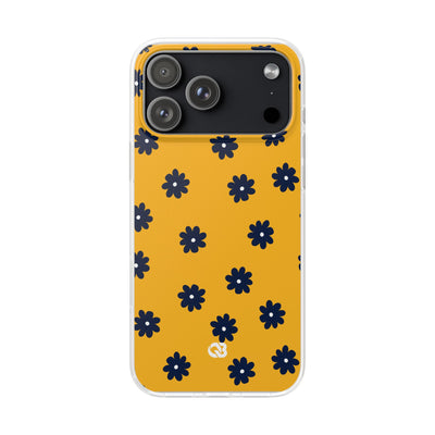 Navy Daisy Mustard · Soft Phone Case for iPhone