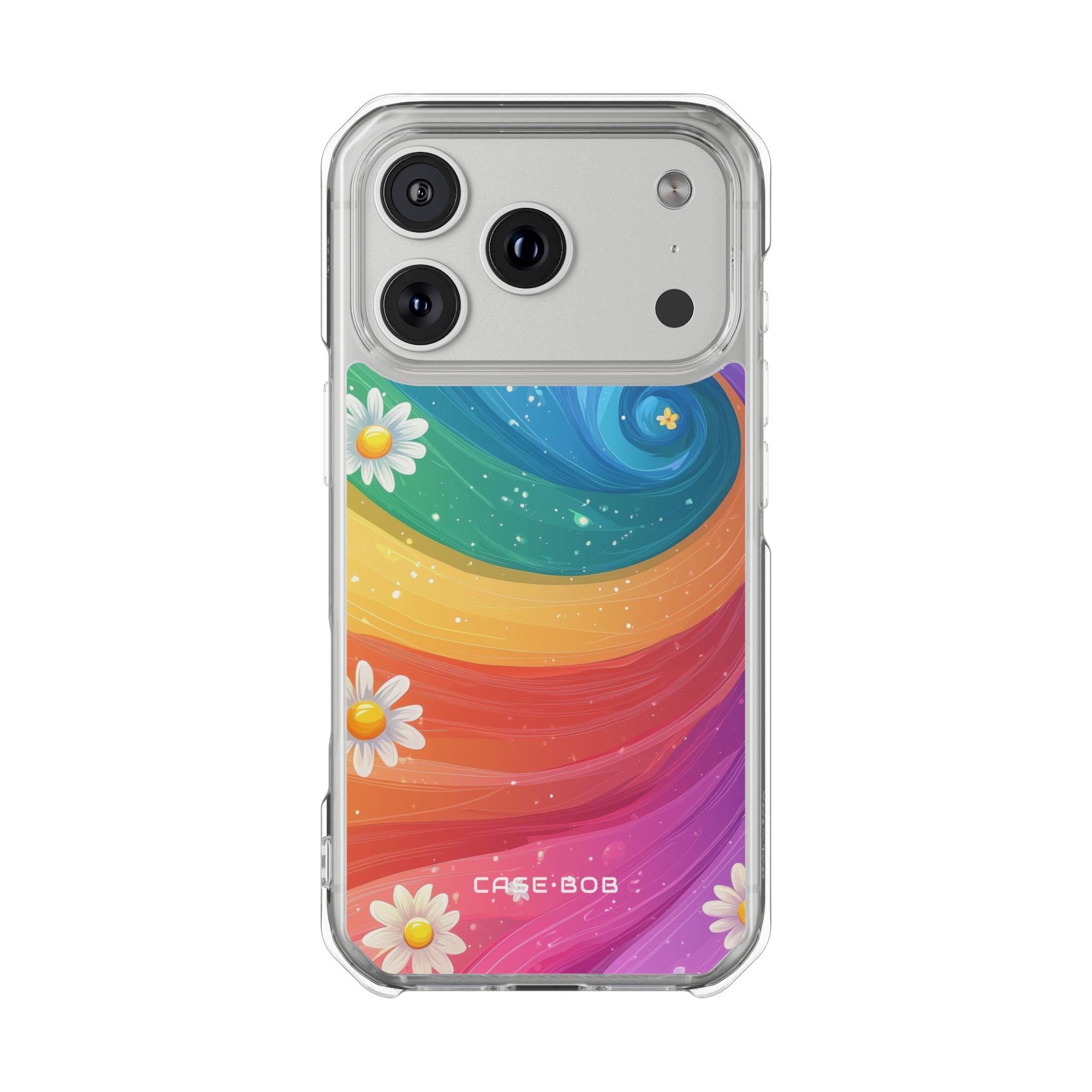 Regenboog Vortex Madeliefje iPhone 17 Pro Case - Impact