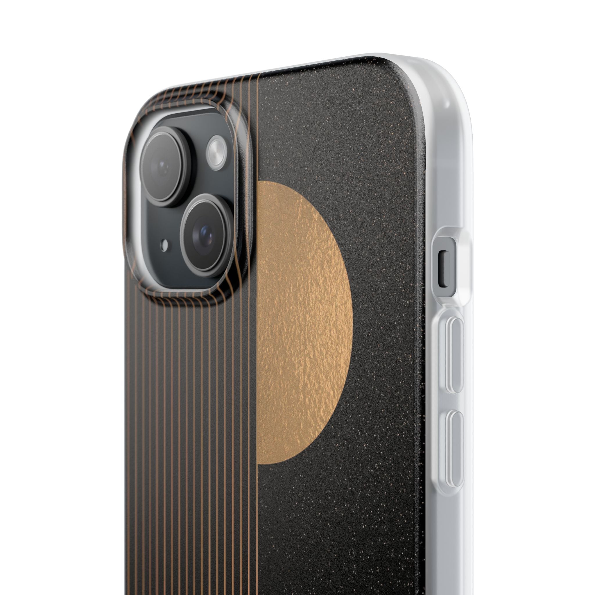 Gold Lite Phone Case for iPhone - Gilded Obsidian Dunes