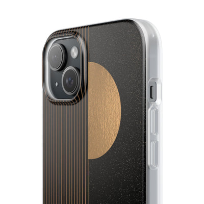 Gold Lite Phone Case for iPhone - Gilded Obsidian Dunes
