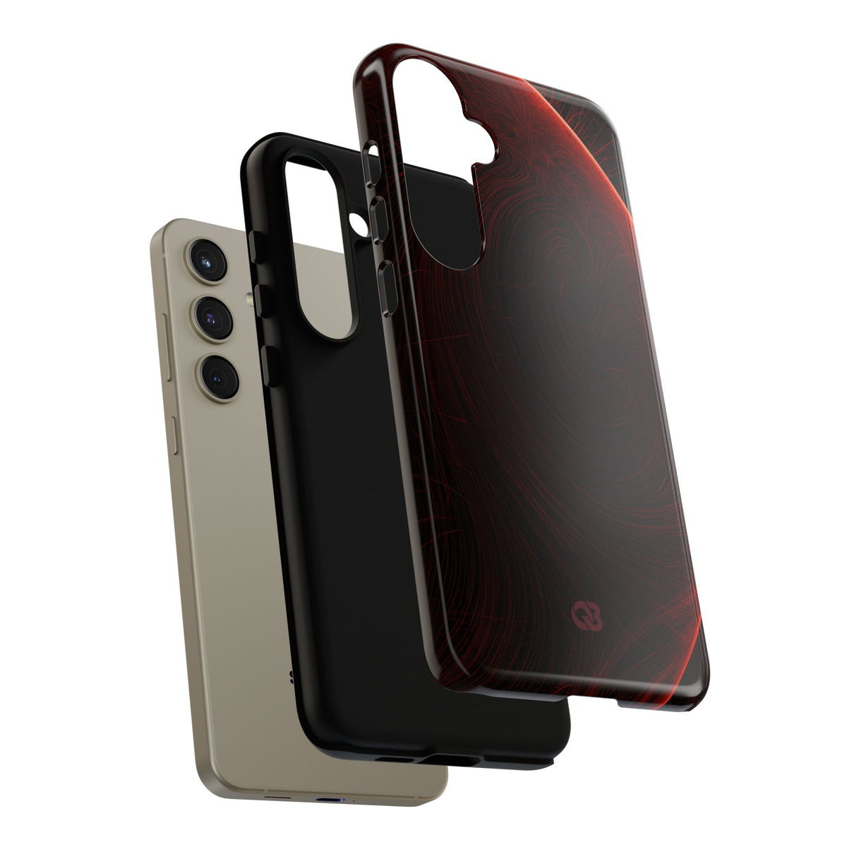 Red Tough Phone Case for Samsung - Crimson Flare Flux