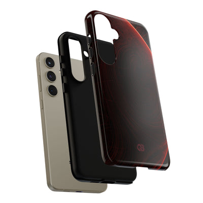 Red Tough Phone Case for Samsung - Crimson Flare Flux