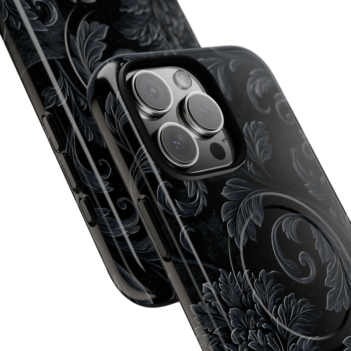 Obsidian Damask · Tough 2.0 Magnetic Phone Case for iPhone · Black