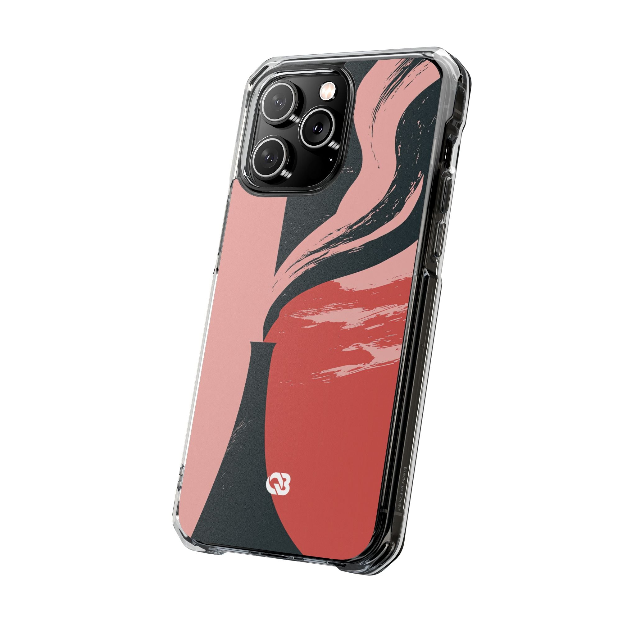 Pink Impact MagSafe Phone Case for iPhone - Cinder Rose Plume