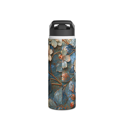 Gilded Blossom Reverie · Insulated Water Bottle · Teal