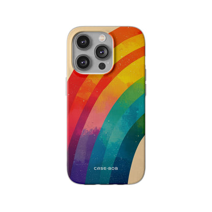 Texturiertes Rainbow Arc iPhone 14 Pro Case - Soft
