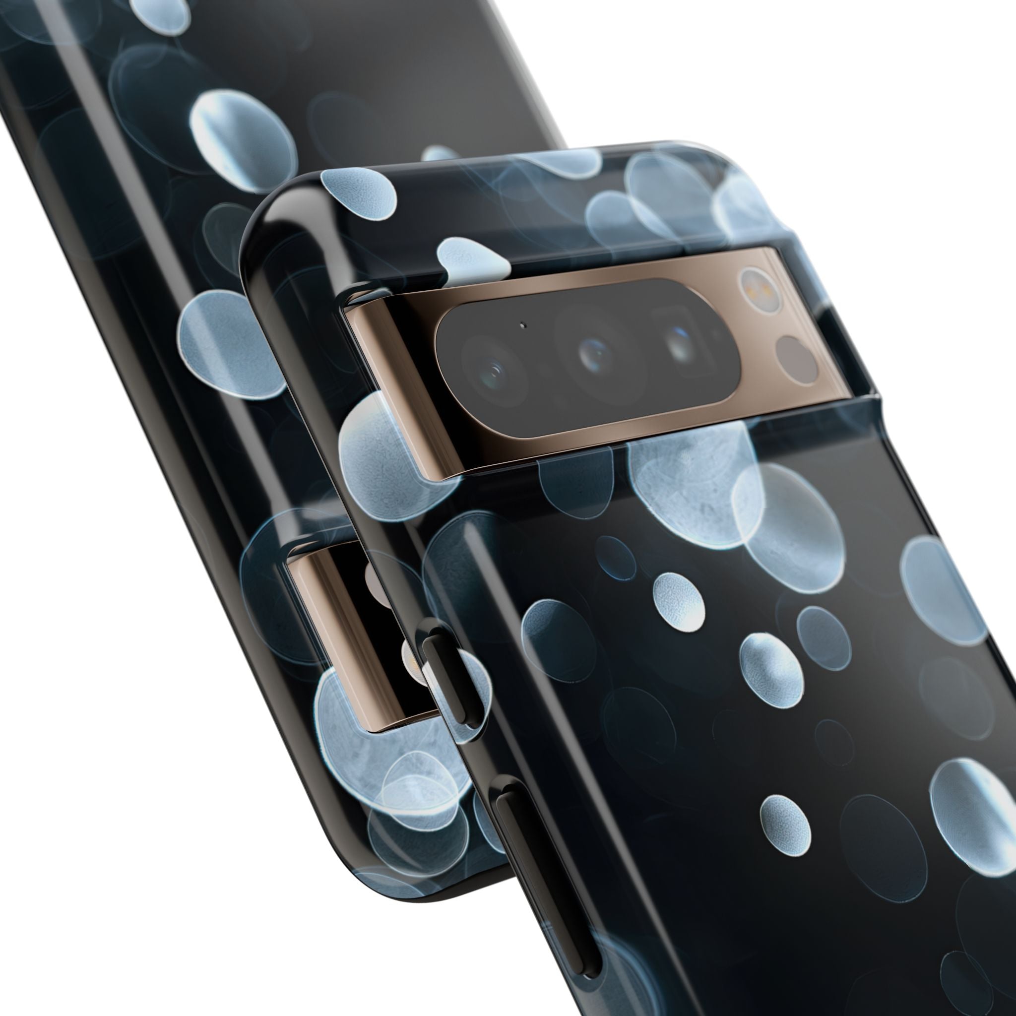 Black Tough Phone Case for Google Pixel - Silver Orbit Glow