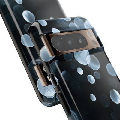 Black Tough Phone Case for Google Pixel - Silver Orbit Glow