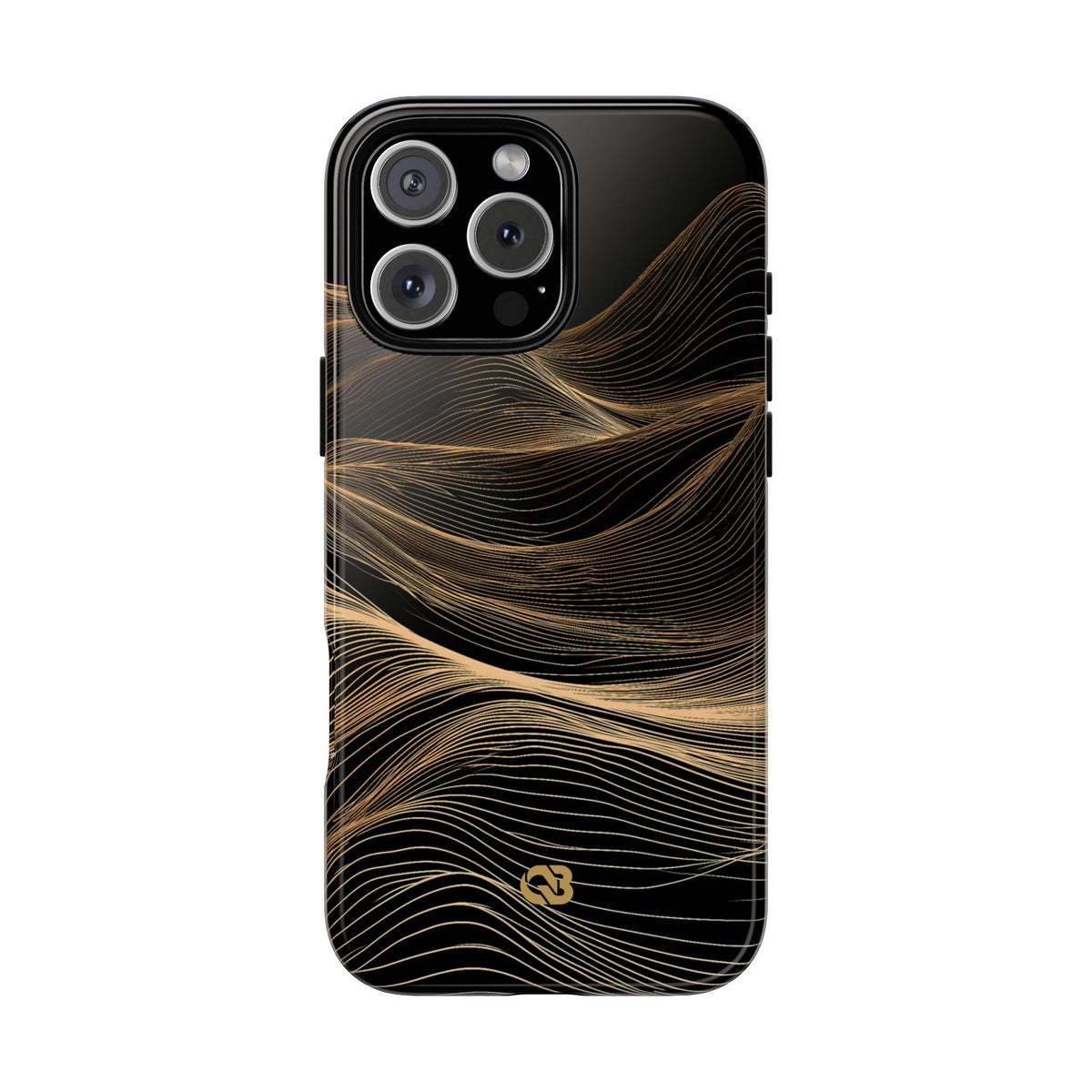 Gilded Ridge Lines · Tough Phone Case for iPhone · Black