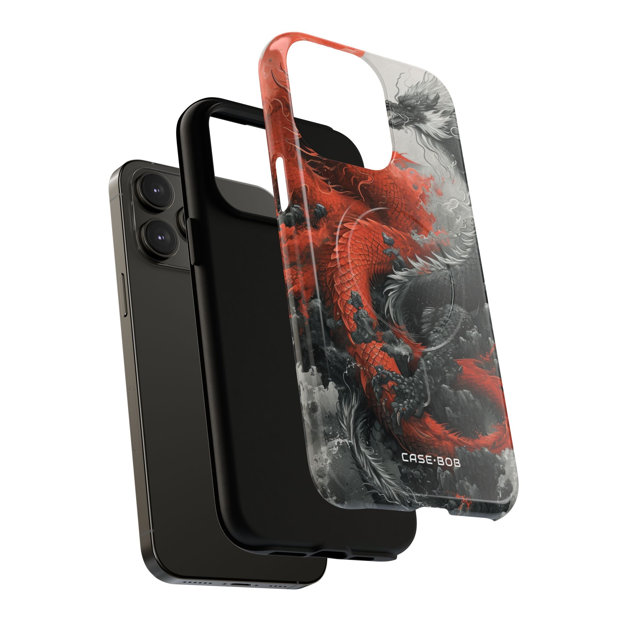Twin Dragons Crimson iPhone 14 Pro Max Cover - Tough+