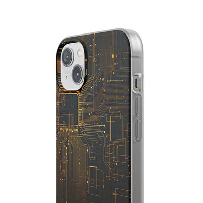 Gold Lite Phone Case for iPhone - Amber Core Mainframe