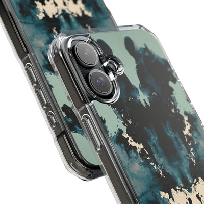Rorschach Ink Void · Clear Impact Magnetic Phone Case for iPhone ·  Black