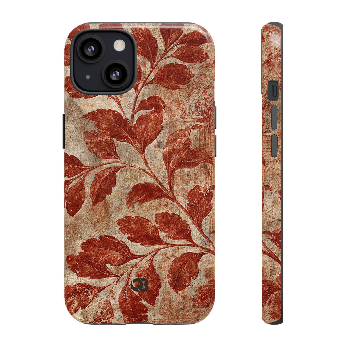 Terracotta Botanical Fresco · Tough Phone Case for iPhone · Red