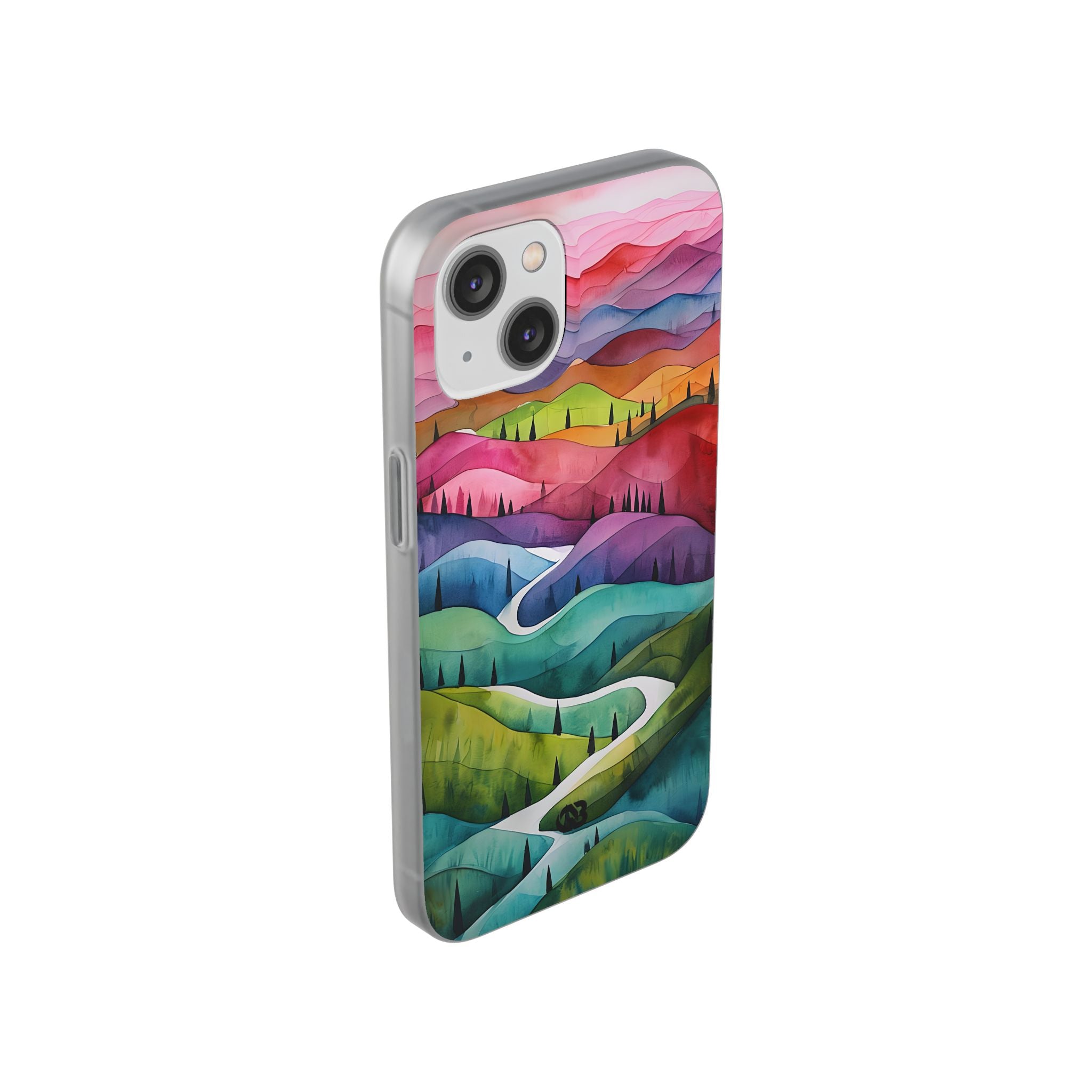 Fluid Rainbow Ridge · Soft Hoesje voor iPhone