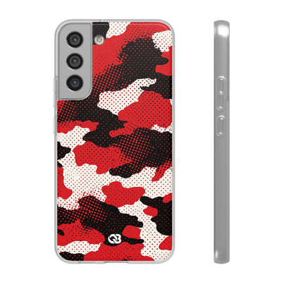 Crimson Halftone Camo · Lite Phone Case for Samsung · Red