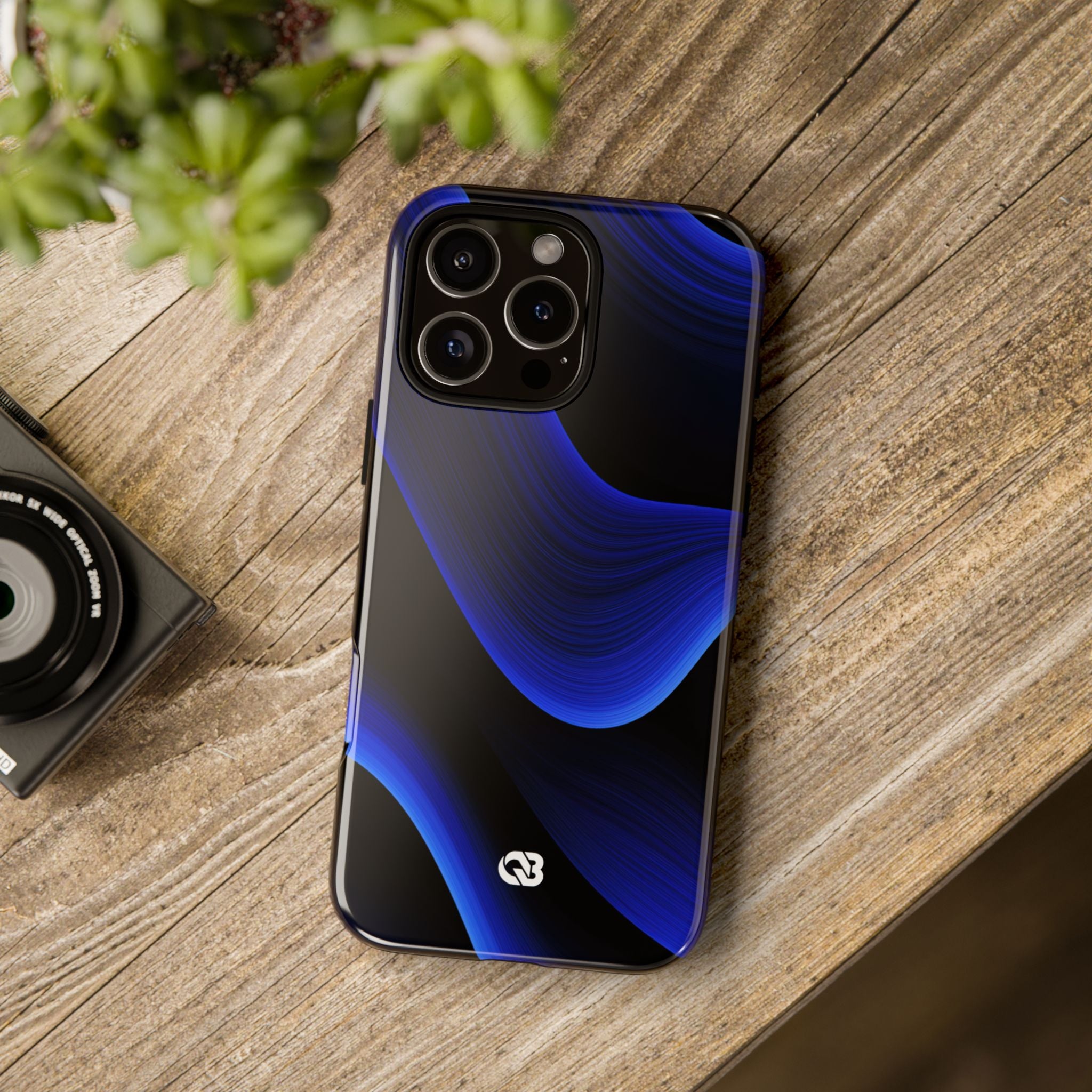 Blue Tough Phone Case for iPhone - Electric Cobalt Flow