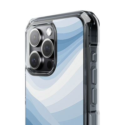 Blue Impact MagSafe Phone Case for iPhone - Glacial Indigo Flow
