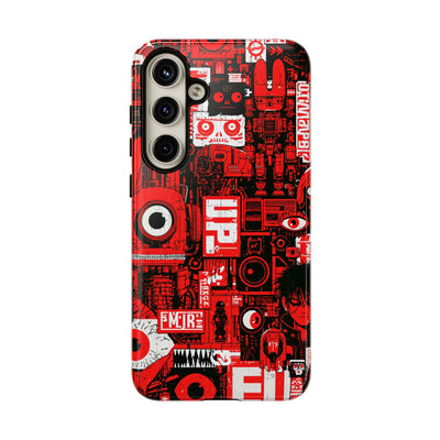 Neo Mecha Collage · Tough Phone Case for Samsung · Red