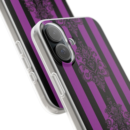 Damask Elegance Lilla iPhone 16 Plus Cover - Blød