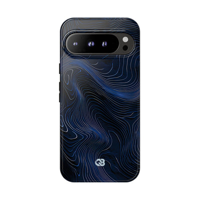 Blue Tough Phone Case for Google Pixel - Cobalt Contour Ridge