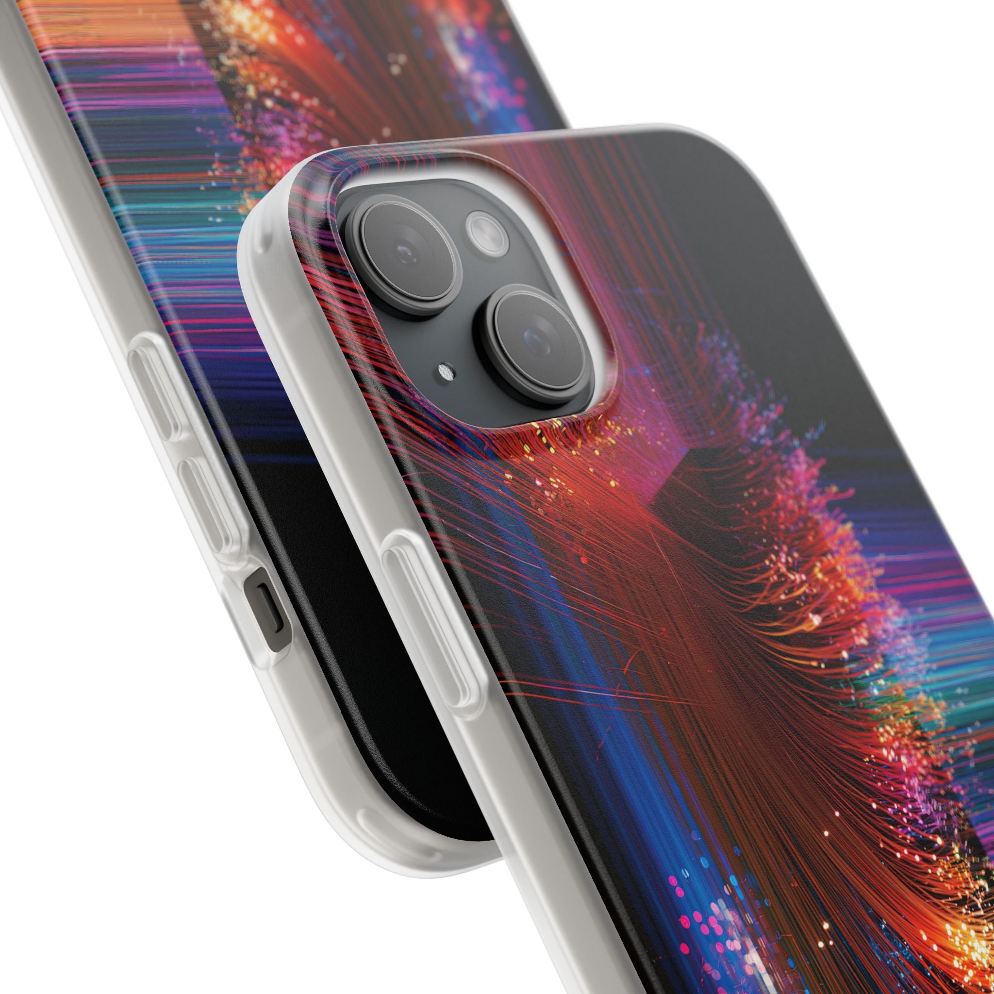 Black Lite Phone Case for iPhone - Cyber Optic Streak