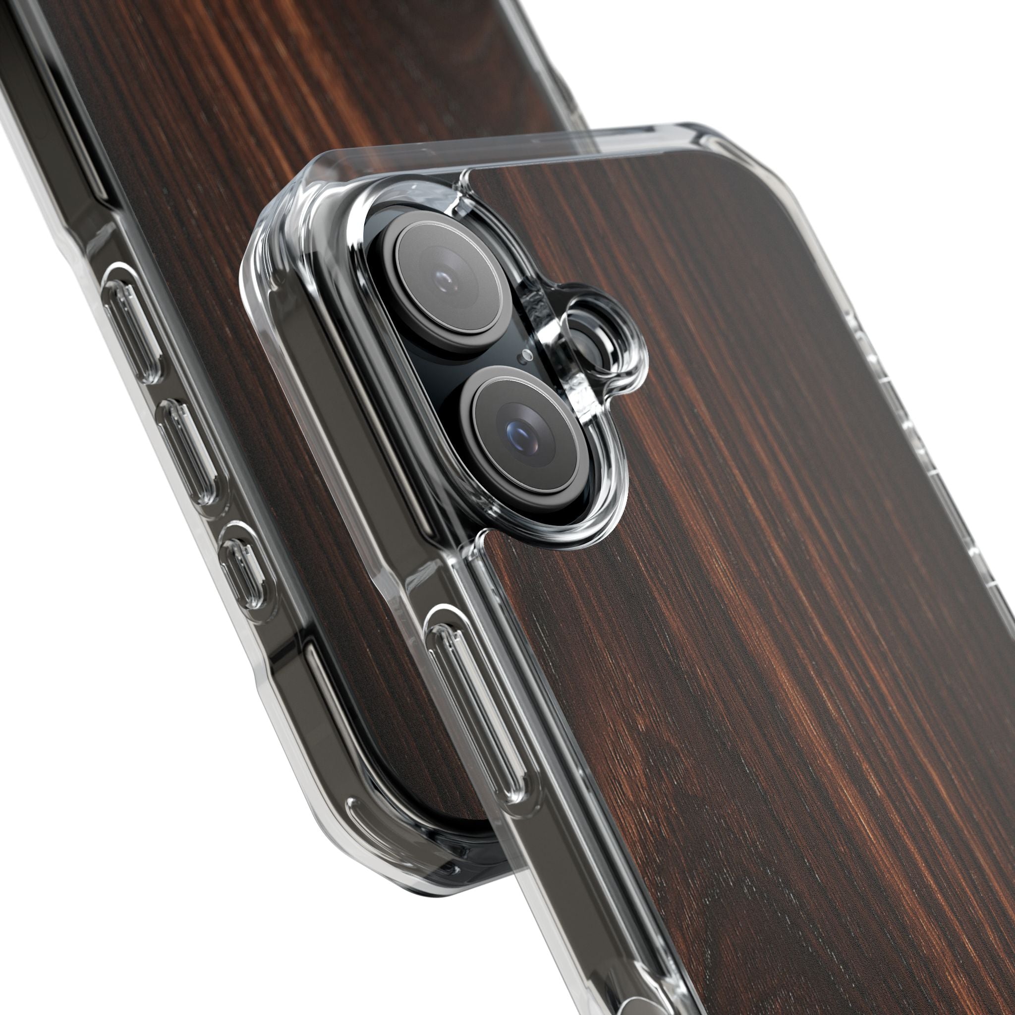 Brown Impact MagSafe Phone Case for iPhone - Burnished Mahogany Grain