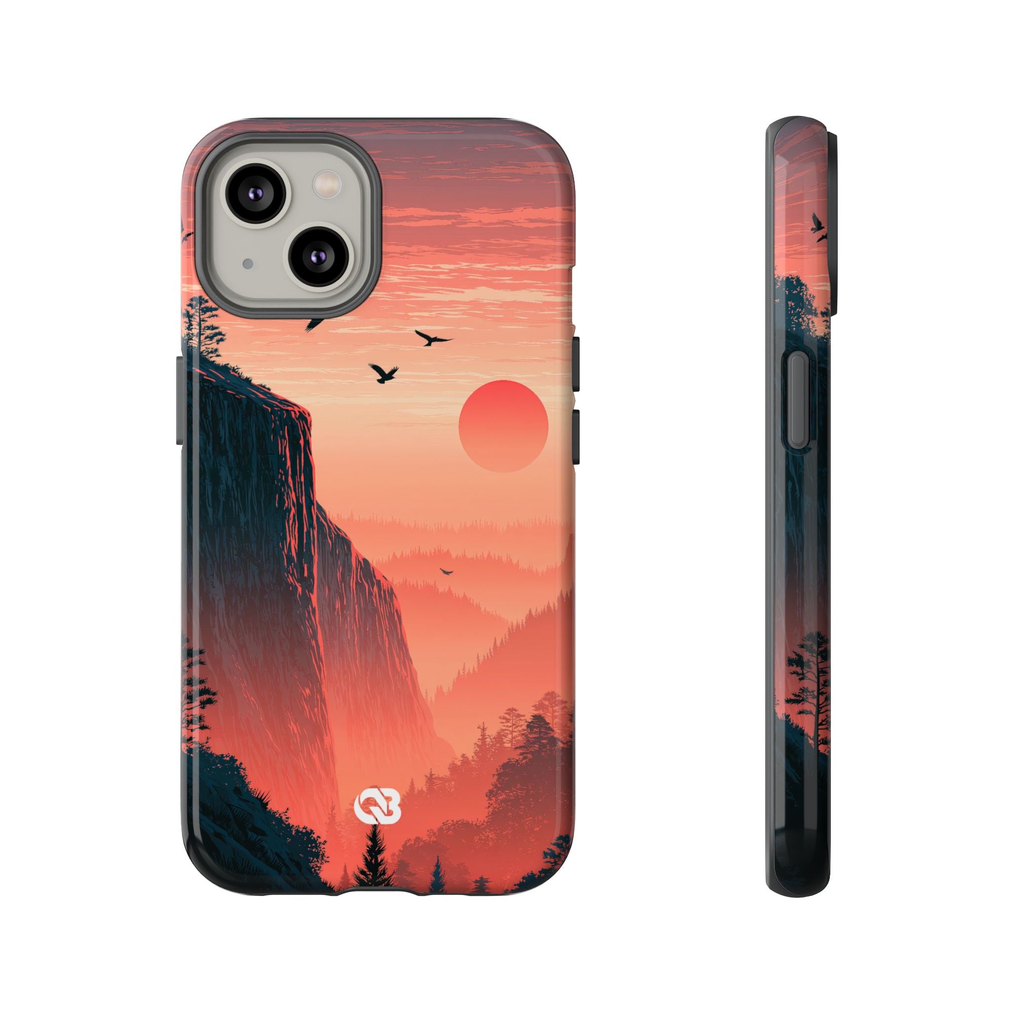 Orange Tough Phone Case for iPhone - Crimson Ridge Flight