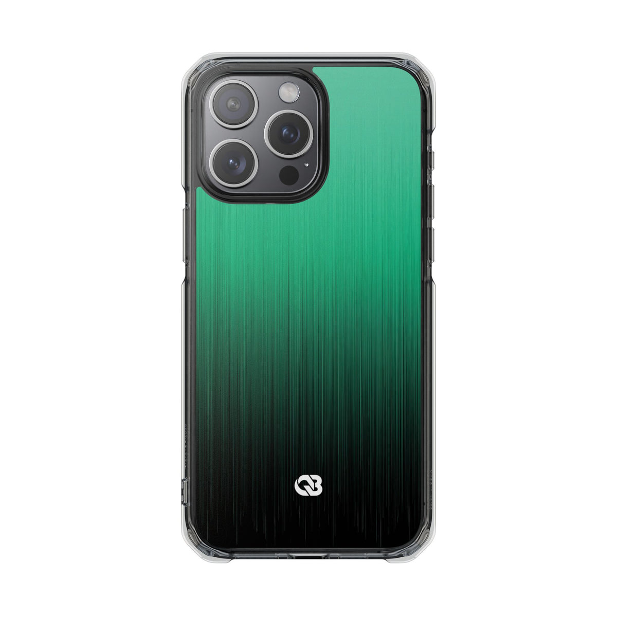 Emerald Cascade · Clear Impact Magnetic Phone Case for iPhone · Green