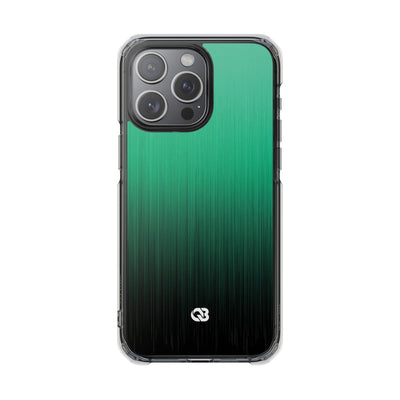Emerald Cascade · Clear Impact Magnetic Phone Case for iPhone · Green