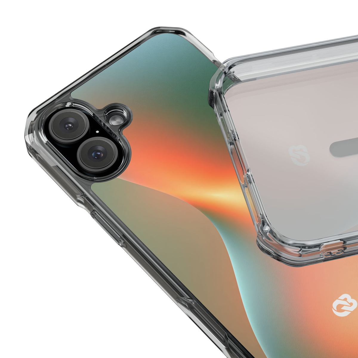 Radiant Contour · Clear Impact Magnetic Phone Case for iPhone · Orange