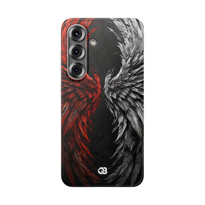 Split Crimson Wing · Soft Phone Case for Samsung