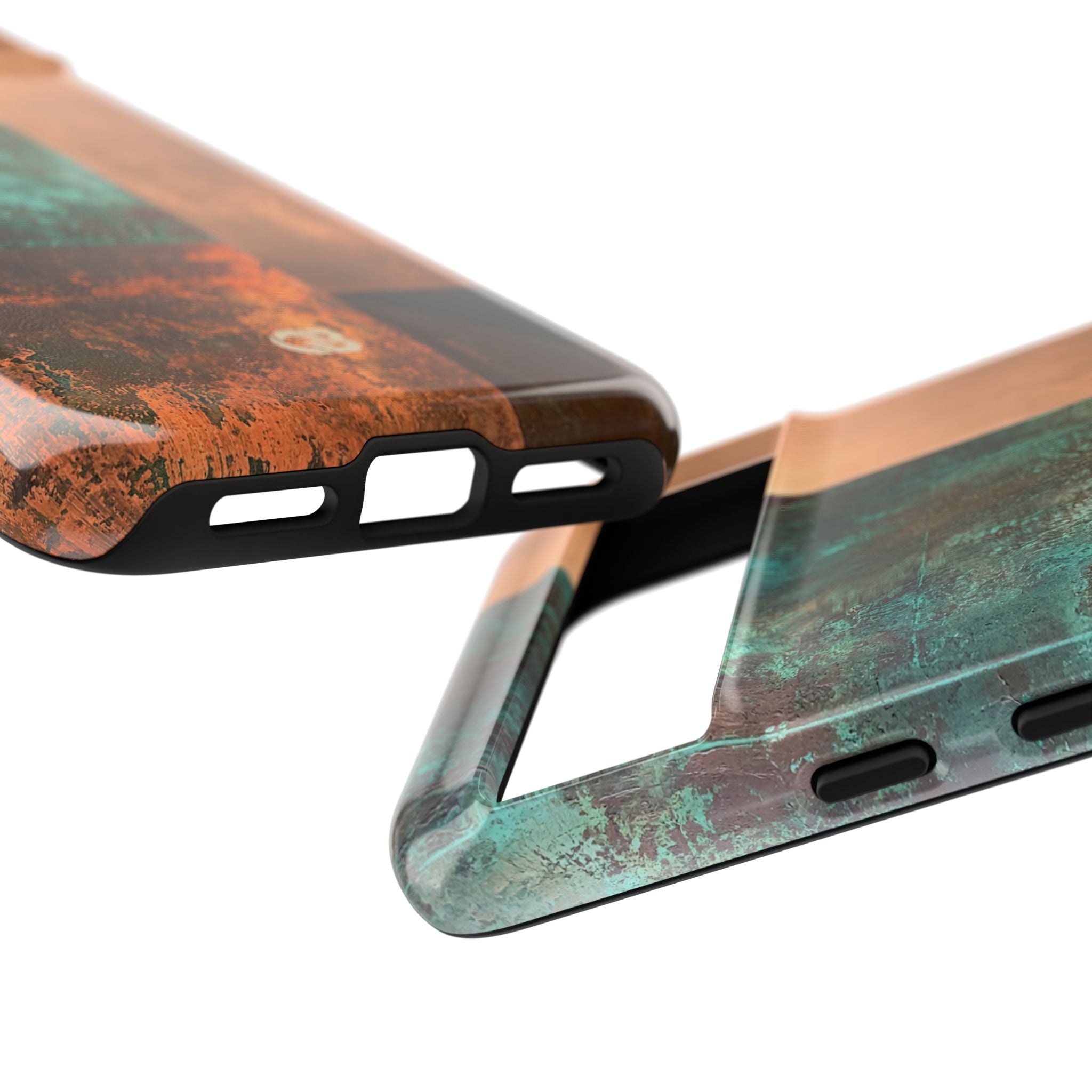 Teal Tough Phone Case for Google Pixel - Verdigris Copper Slab