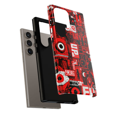 Neo Mecha Collage · Tough Phone Case for Samsung · Red